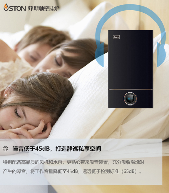 菲思盾壁掛爐低噪音運行